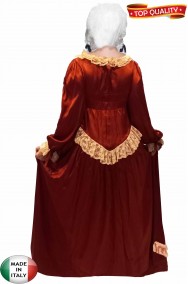 Vestito da dama barocca bordeaux
