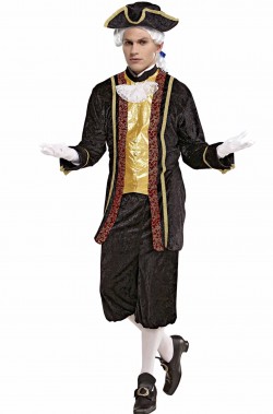 Costume di carnevale veneziano uomo nobile barocco