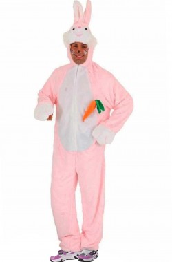 Costume carnevale adulto da coniglio rosa