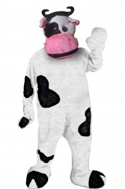 Costume mascotte da mucca o vacca da latte