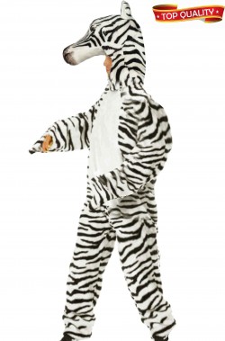 Costume adulto mascotte Zebra De Luxe testa rigida