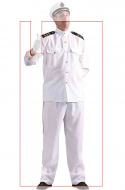 Divisa da capitano di marina adulto vestito di carnevale
