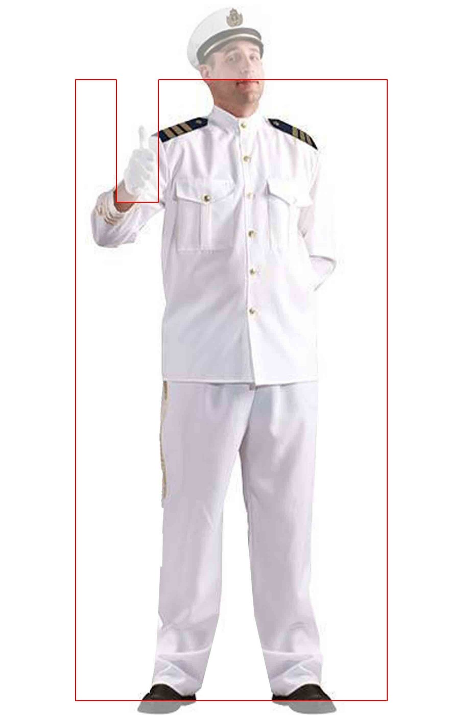 Uomo SKHAOVS 4 Pezzi Set Da Costume Da Capitano Marinaio Cappello
