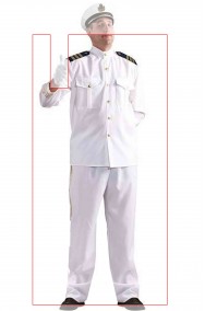 Divisa da capitano di marina adulto vestito di carnevale