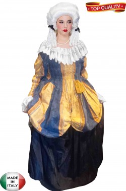 Vestito da dama Giulietta giallo e blu