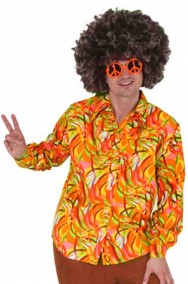 Camicia anni 70 multicolore psichedelica
