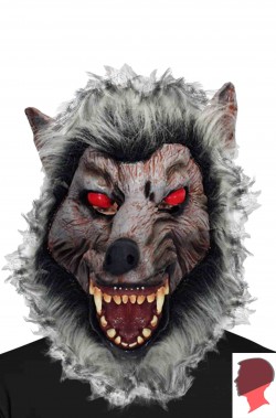 Maschera da lupo grigio mannaro con pelliccia