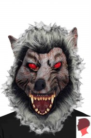 Maschera da lupo grigio mannaro con pelliccia