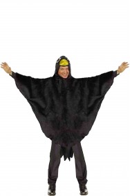 Costume di carnevale da uccello corvo nero
