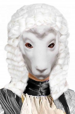 Maschera bianca da pecora carnevale di venezia