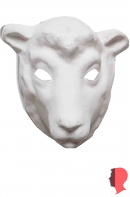 Maschera da pecora bianca