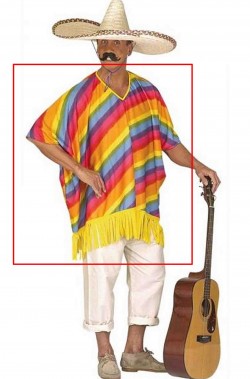 Poncho da messicano costume di carnevale