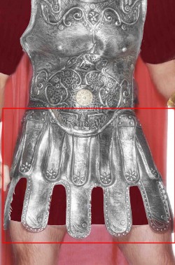 Parte inferiore armatura lorica romana di gomma