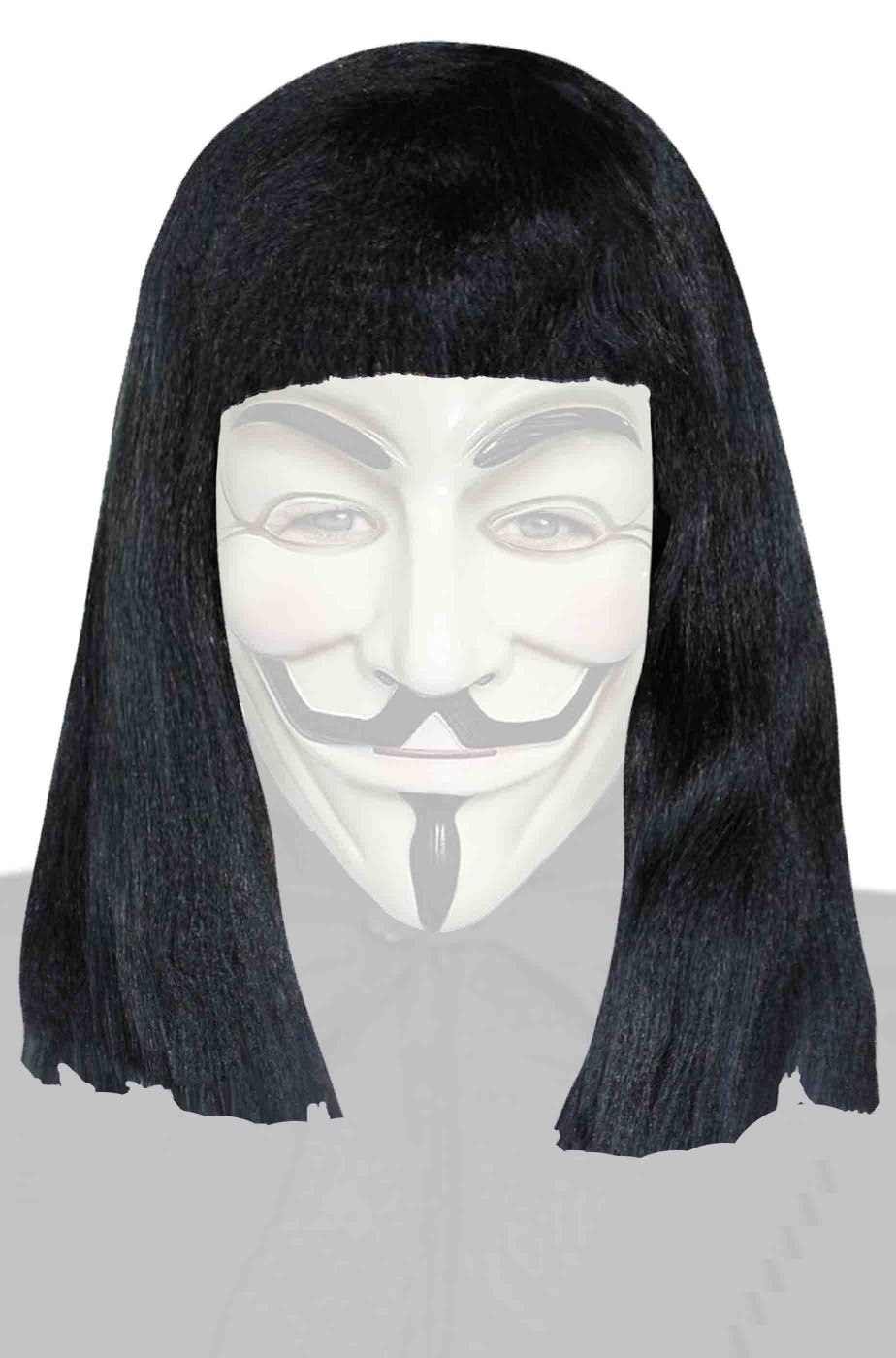 Parrucca tipo V per Vendetta nera Guy Fawkes Parrucca tipo V per Vendetta nera Guy Fawkes