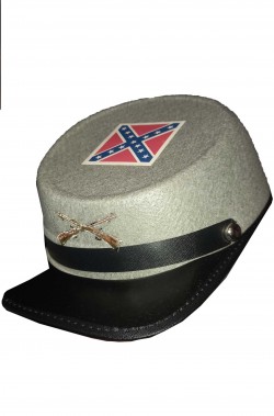 cappellino grigio suldato sudista confederato