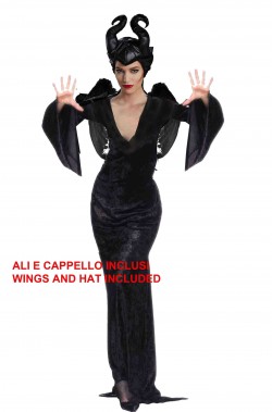 Costume Halloween Maleficent donna adulta pacchetto premium