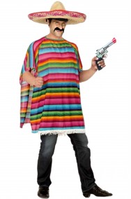 Poncho messicano multicolore