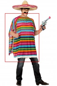 Tunica messicana poncho arcobaleno