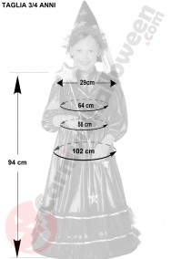 Misure del costume da fatina per bambina 3 4 anni