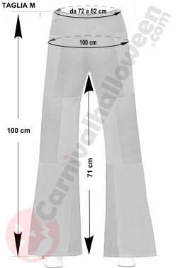 Pantaloni a zampa jeans azzurri a quadri