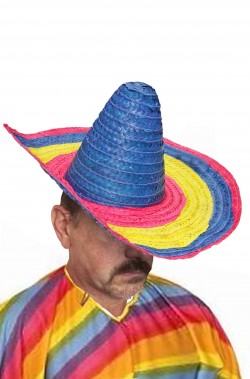 Sombrero messicano di paglia colorato