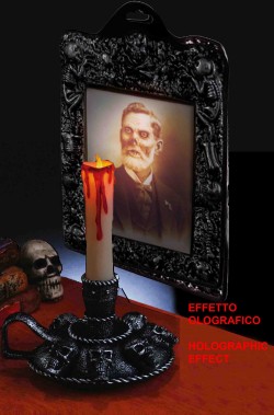 Decorazione halloween spaventosa morto e candelabro