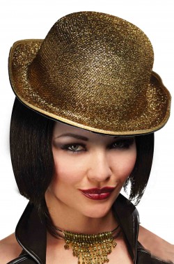 Cappello a bombetta cabaret oro