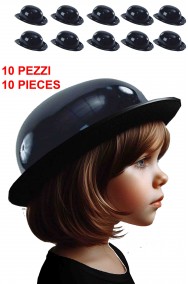 Cappelli a bombetta di plastica economici 10 pezzi scontati