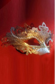 Maschera di venezia argento e oro