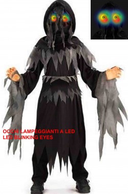 Costume halloween bambino occhi luminosi led