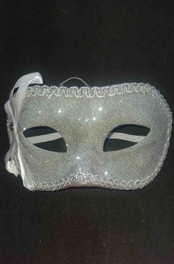 Maschera per carnevale argento per adulti