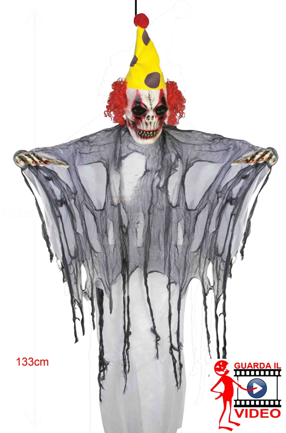 Decorazione Halloween IT Pennywise morto da appendere