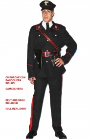 Divisa da carabiniere realistica costume di carnevale