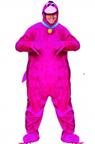 Vestito di Carnevale Dino il dinosauro rosa adulto