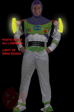 Costume di Buzz Light Year adulto con ali luminose XL