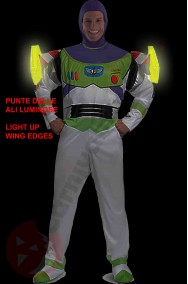 Costume di Buzz Light Year adulto con ali luminose XL