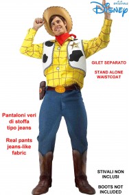 Toy Story costume Woody con gilet e pantaloni veri