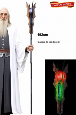 Bastone da Cosplay Sauron mago negromante con effetti luminosi