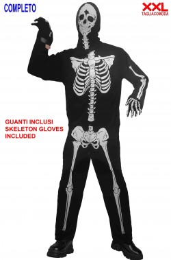 Costume Halloween adulto XXL da scheletro