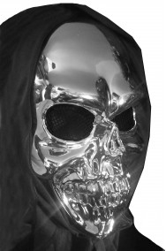 Maschera da teschio 3D riflettente