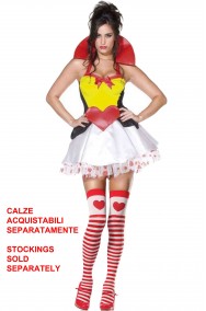 Costume Regina di Cuori di Alice in Wonderland corto