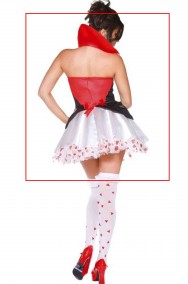 Costume Regina Di Cuori Alice nel Paese delle Meraviglie corto