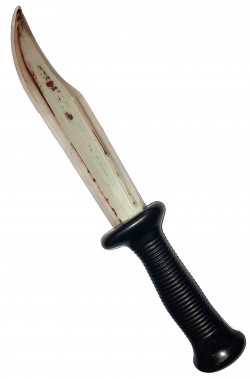 Coltello Scream con sangue finto secco 33 cm
