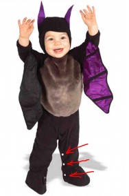 Vestito di Halloween neonato con apertura sotto
