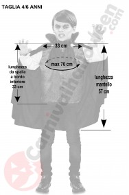 Misure Costume Halloween Bambino 4 6 anni