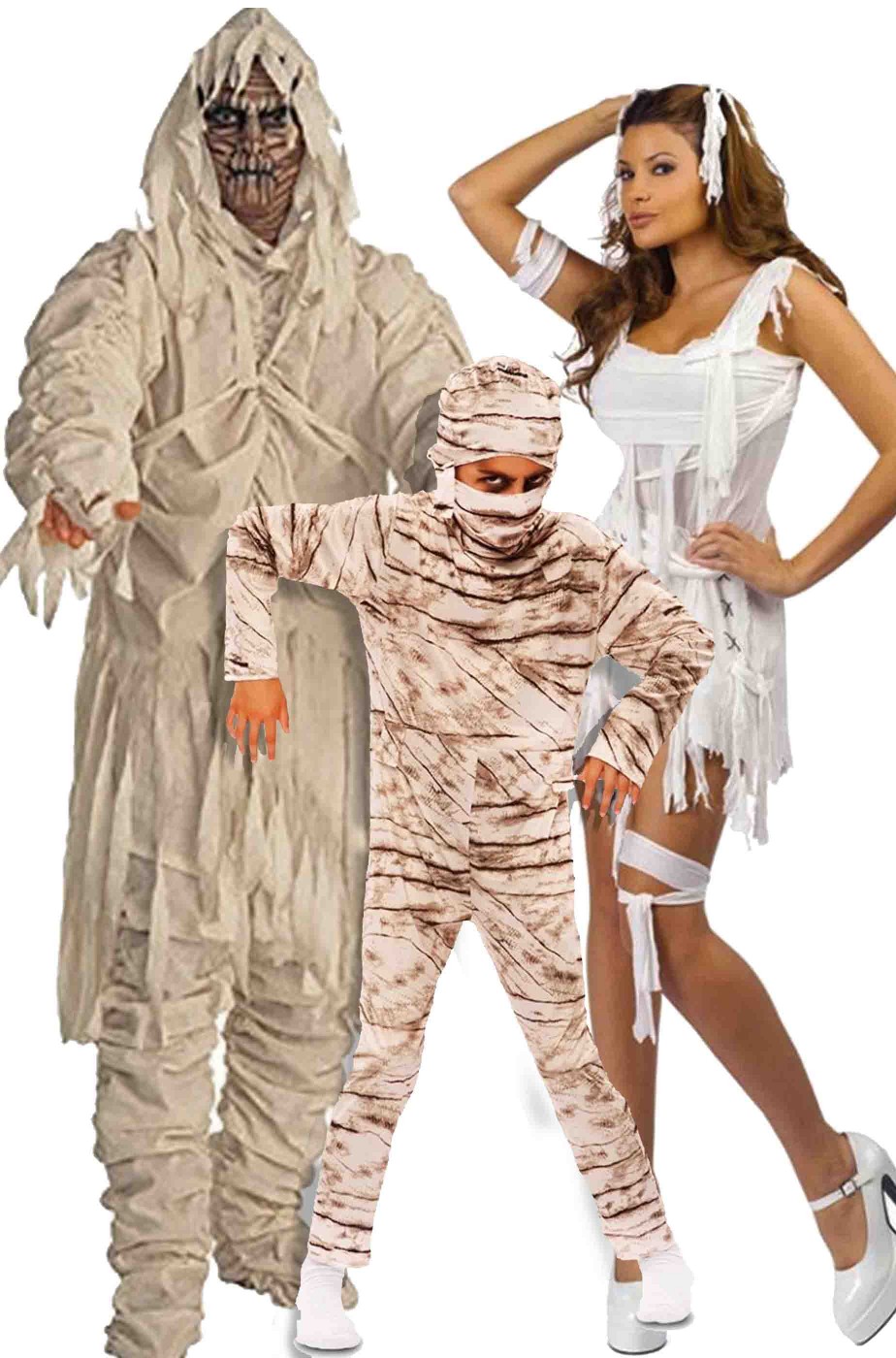 Gruppo costumi di Halloween famiglia Le Mummie