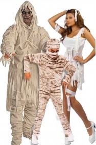 Gruppo costumi di Halloween famiglia Le Mummie