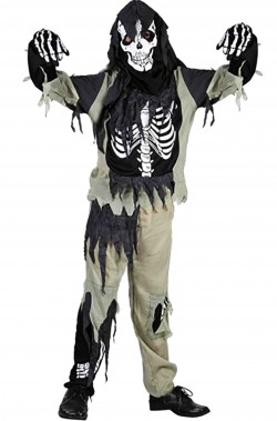 Costume Halloween bambino scheletro zombie
