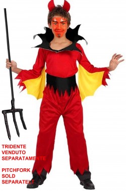Costume Halloween bambino diavolo con le ali
