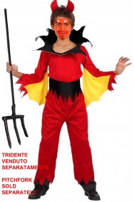 Costume Halloween bambino diavolo con le ali
